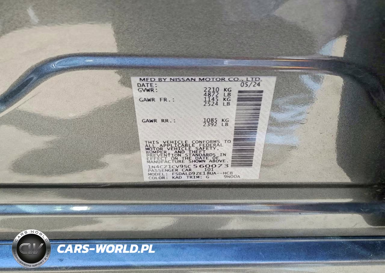 2025 Nissan Leaf Sv Plus VIN:1N4CZ1CV9SC560073 - 13