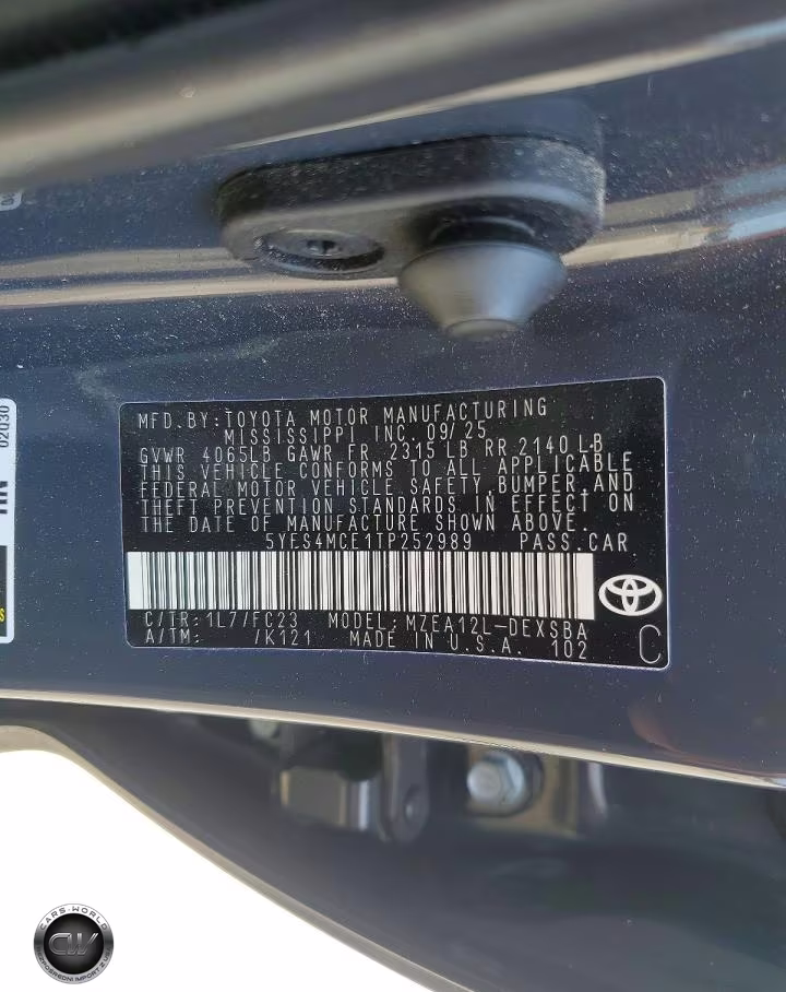 2026 Toyota Corolla Se VIN:5YFS4MCE1TP252989 - 13