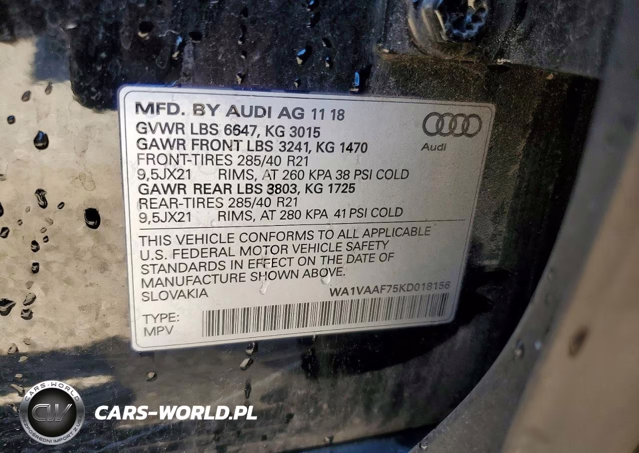 2019 Audi Q7 Prestige VIN:WA1VAAF75KD018156 - 12