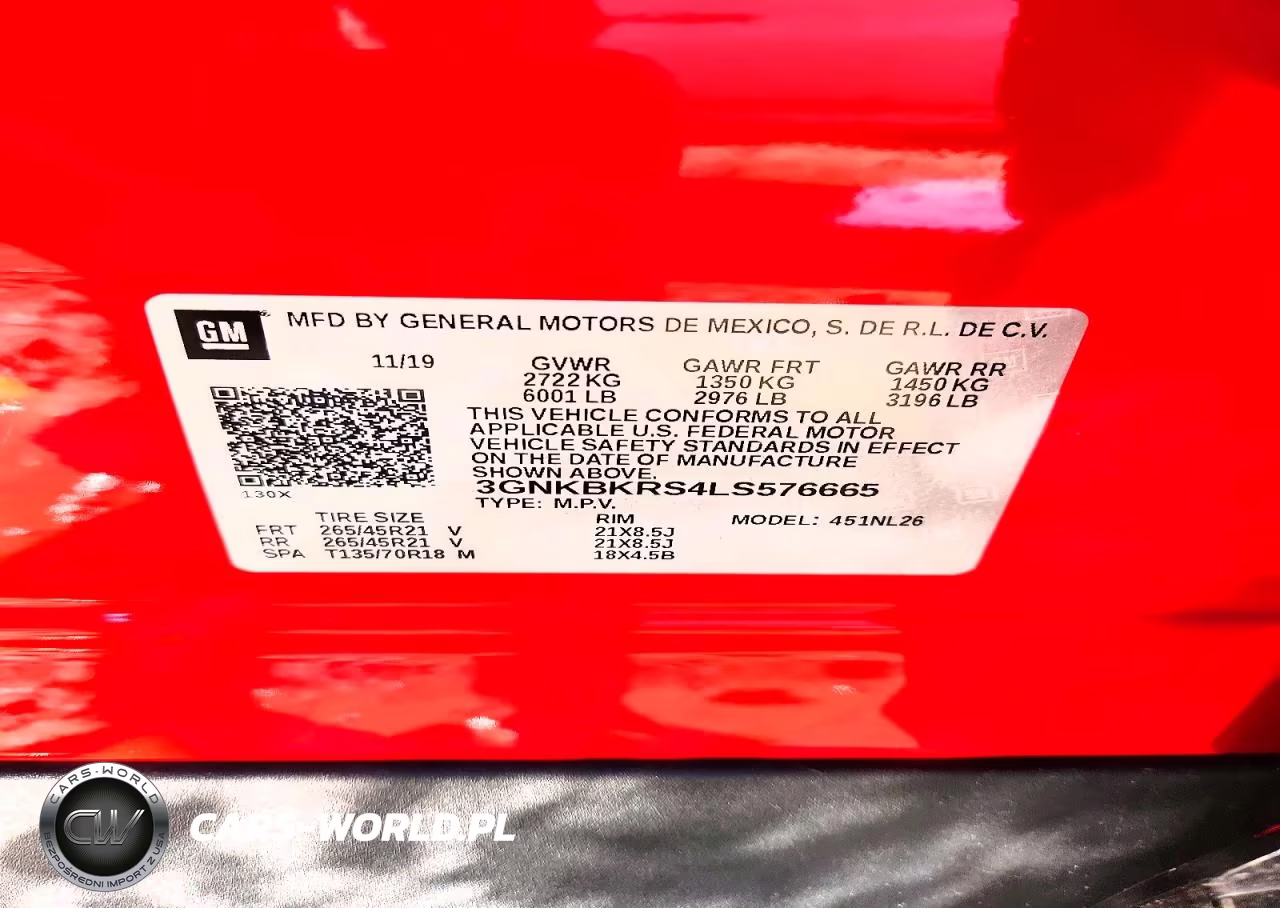 2020 Chevrolet Blazer Rs VIN:3GNKBKRS4LS576665 - 12