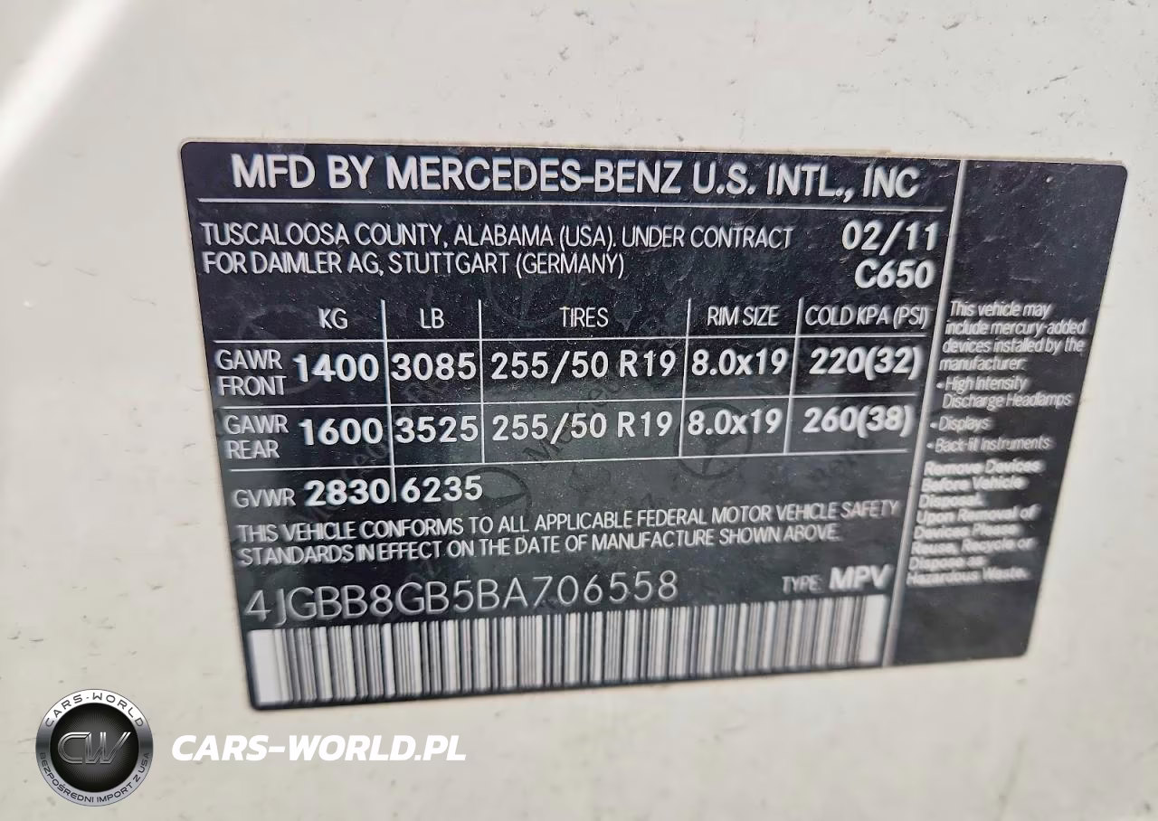 2011 Mercedes-Benz Ml 350 4Matic VIN:4JGBB8GB5BA706558 - 13