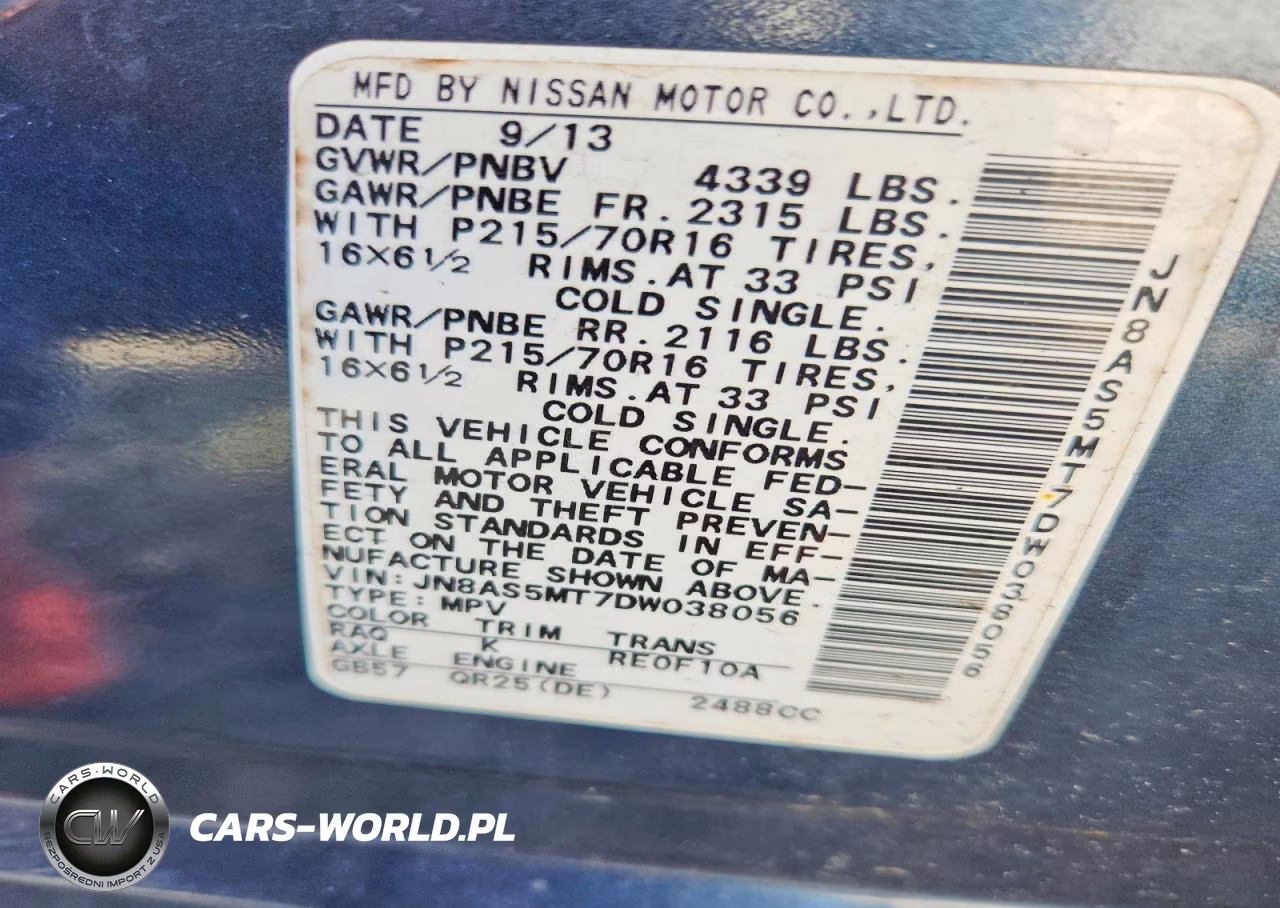 2013 Nissan Rogue S VIN:JN8AS5MT7DW038056 - 13