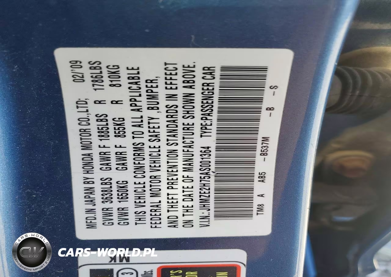 2010 Honda Insight Ex VIN:JHMZE2H75AS001364 - 13