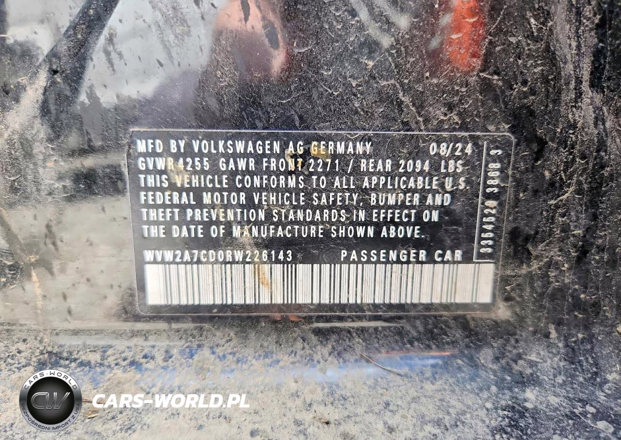 2024 Volkswagen Gti Se VIN:WVW2A7CD0RW226143 - 13