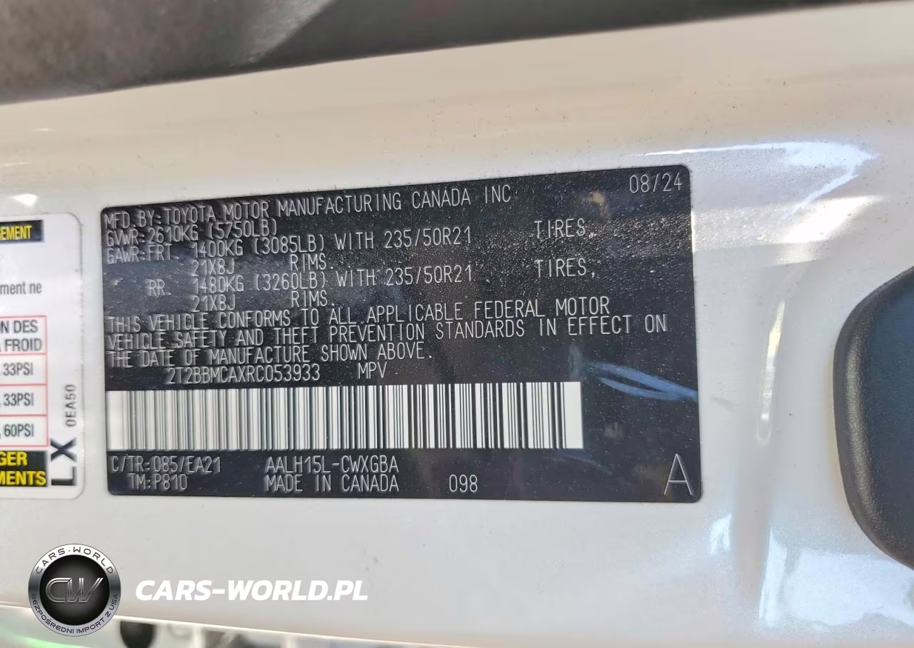 2024 Lexus Rx 350H Base VIN:2T2BBMCAXRC053933 - 13