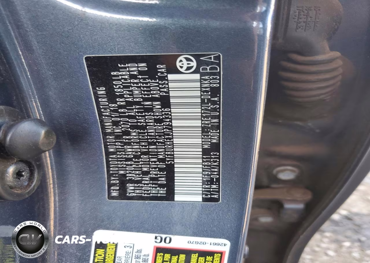 2018 Toyota Corolla L VIN:5YFBURHEXJP794336 - 13