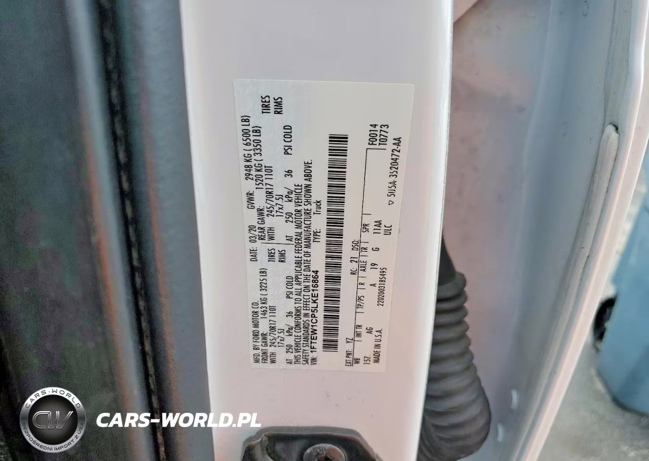 2020 Ford F150 Supercrew VIN:1FTEW1CP5LKE16864 - 12