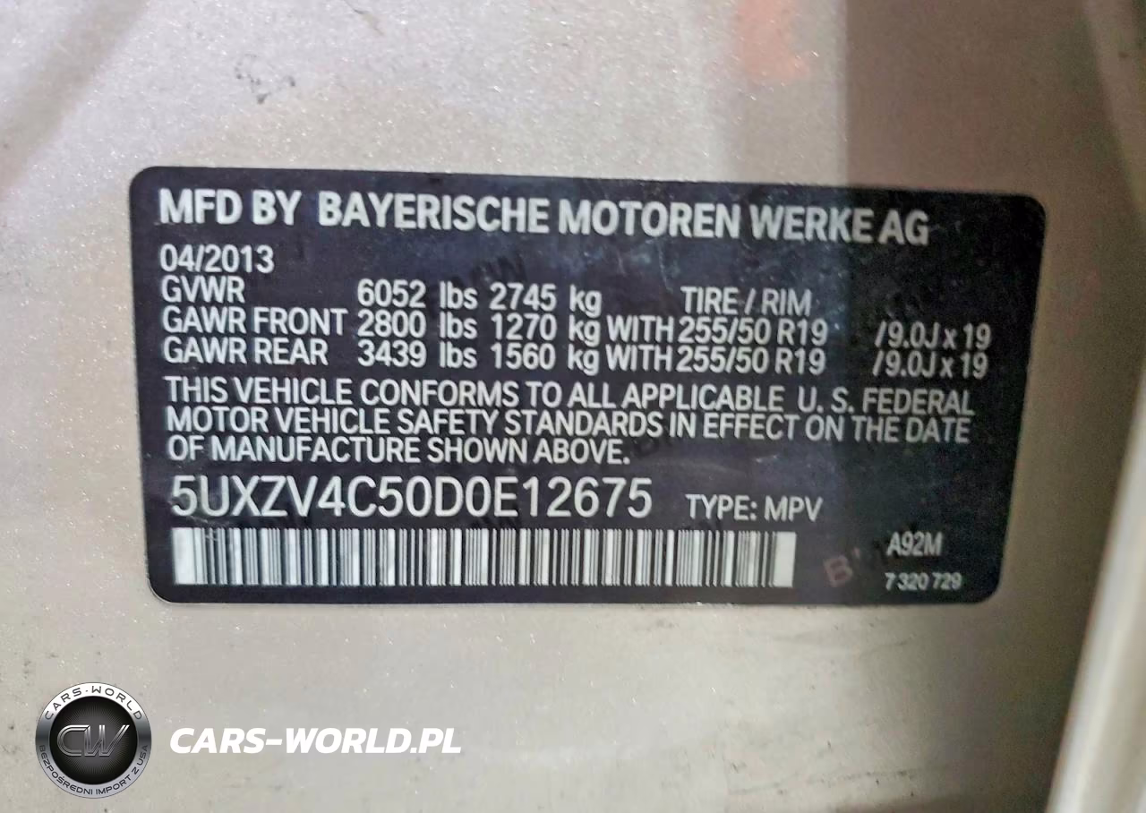 2013 BMW X5 xDrive35I VIN:5UXZV4C50D0E12675 - 14