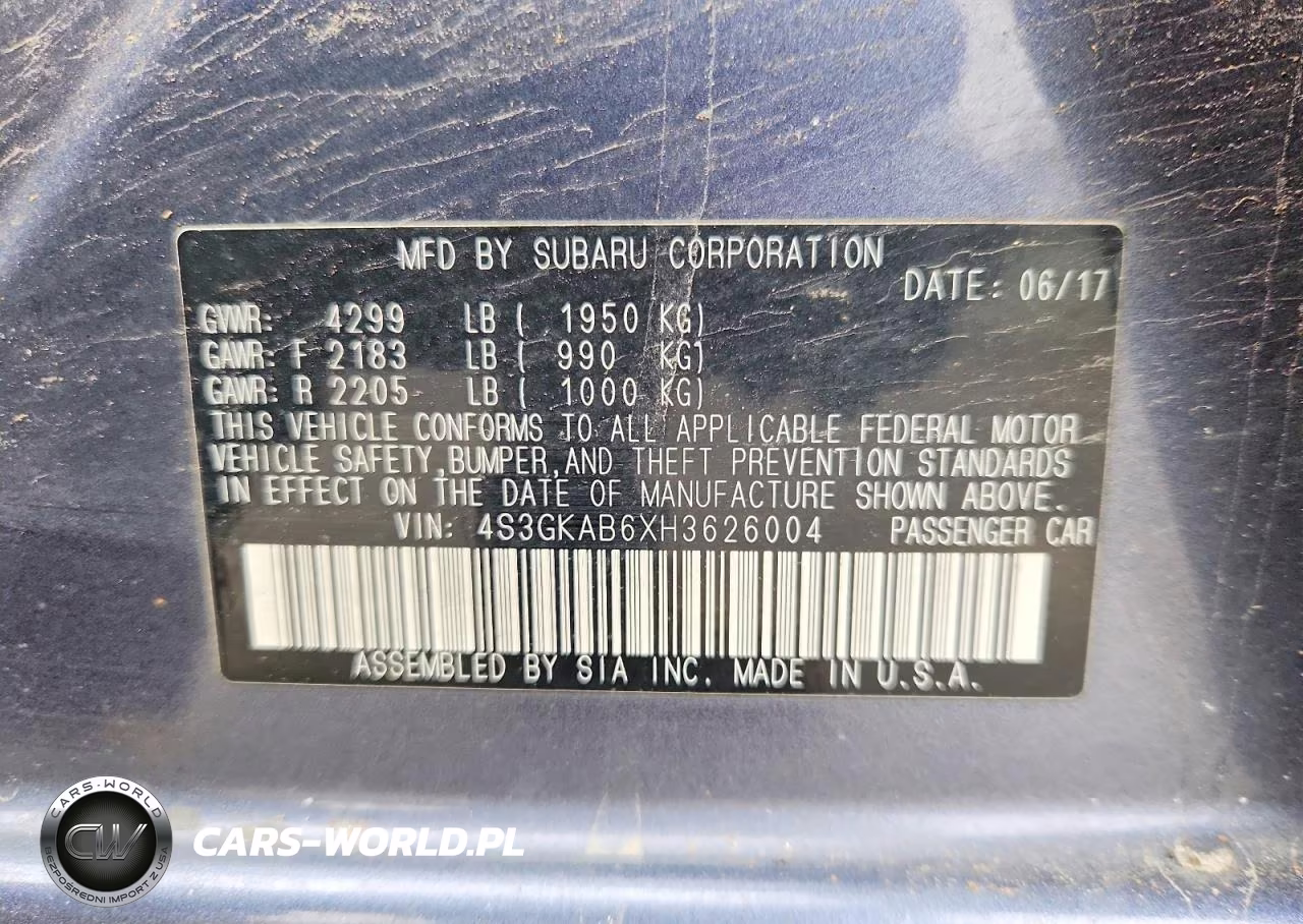 2017 Subaru Impreza Premium VIN:4S3GKAB6XH3626004 - 12