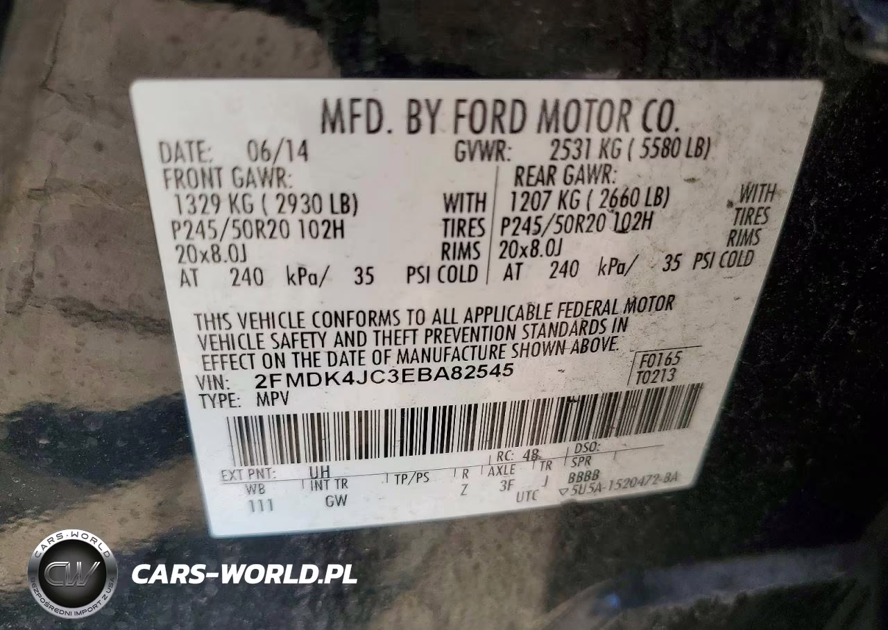2014 Ford Edge Sel VIN:2FMDK4JC3EBA82545 - 13