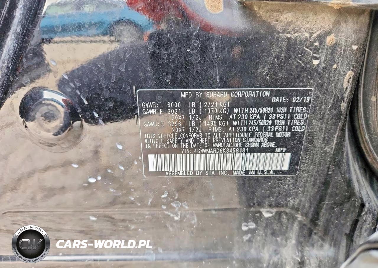 2019 Subaru Ascent Touring VIN:4S4WMARD6K3458181 - 12