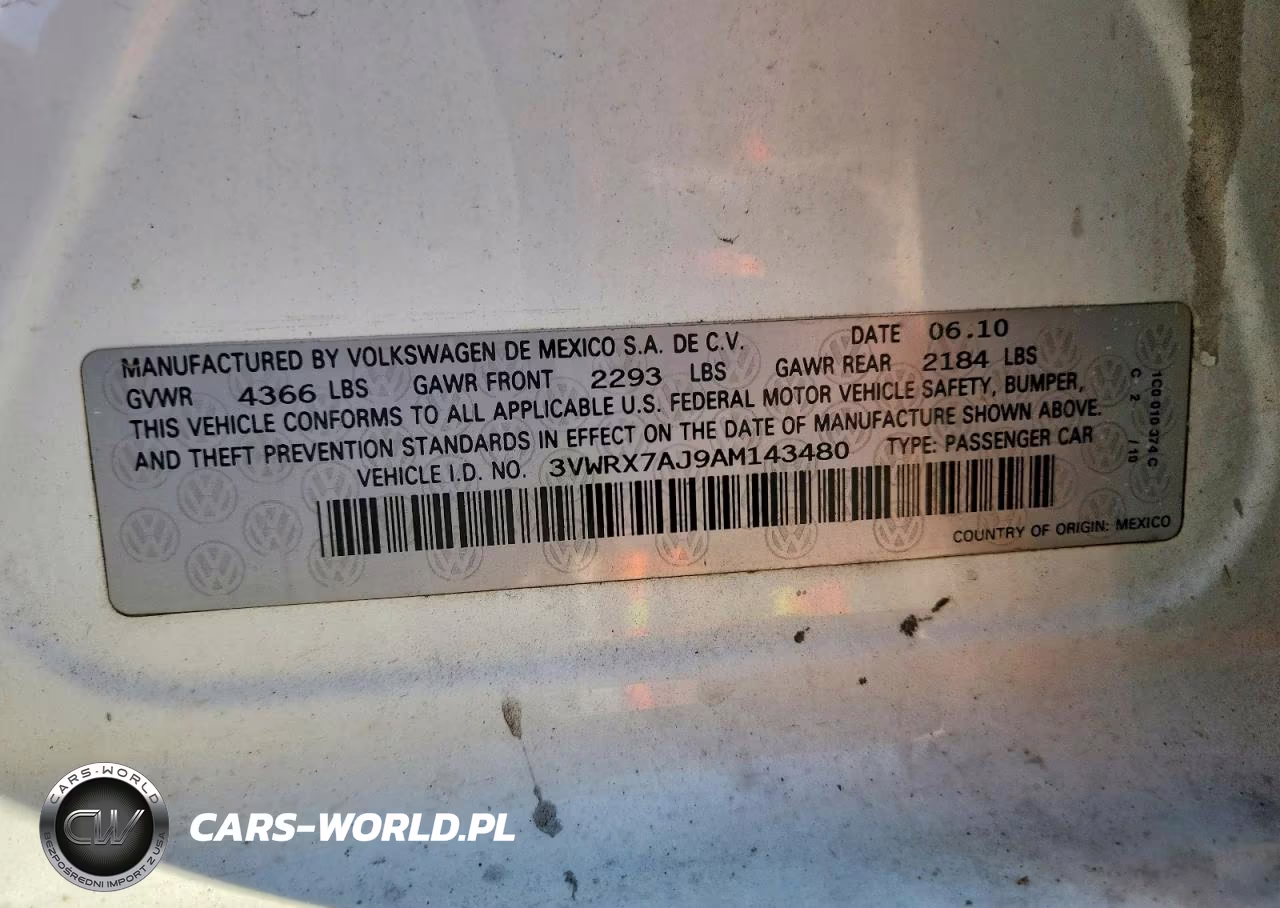 2010 Volkswagen Jetta Se VIN:3VWRX7AJ9AM143480 - 12