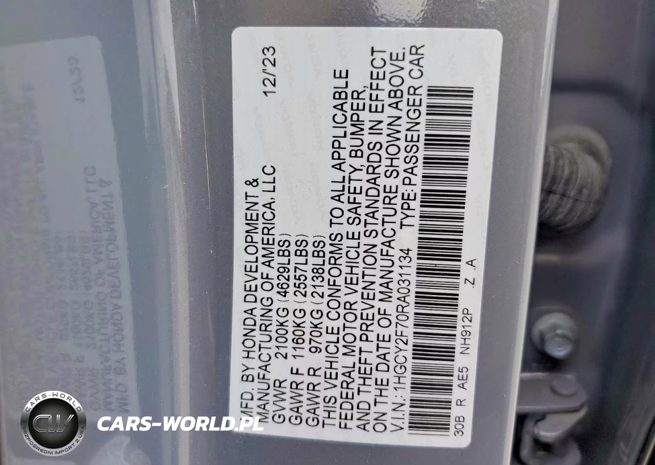 2024 Honda Accord Hybrid Sport-L VIN:1HGCY2F70RA031134 - 12