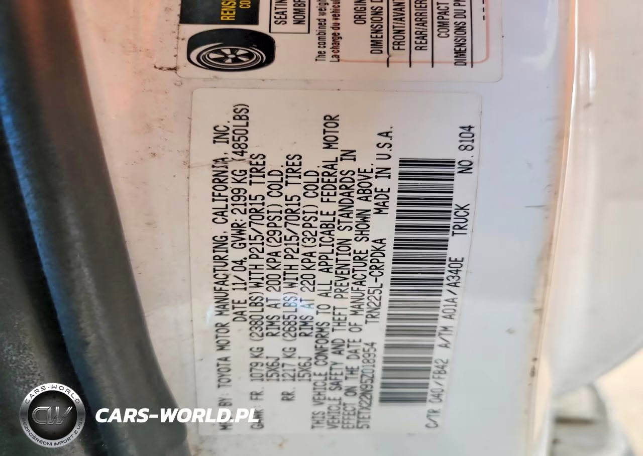 2005 Toyota Tacoma Access Cab VIN:5TETX22N95Z018954 - 12