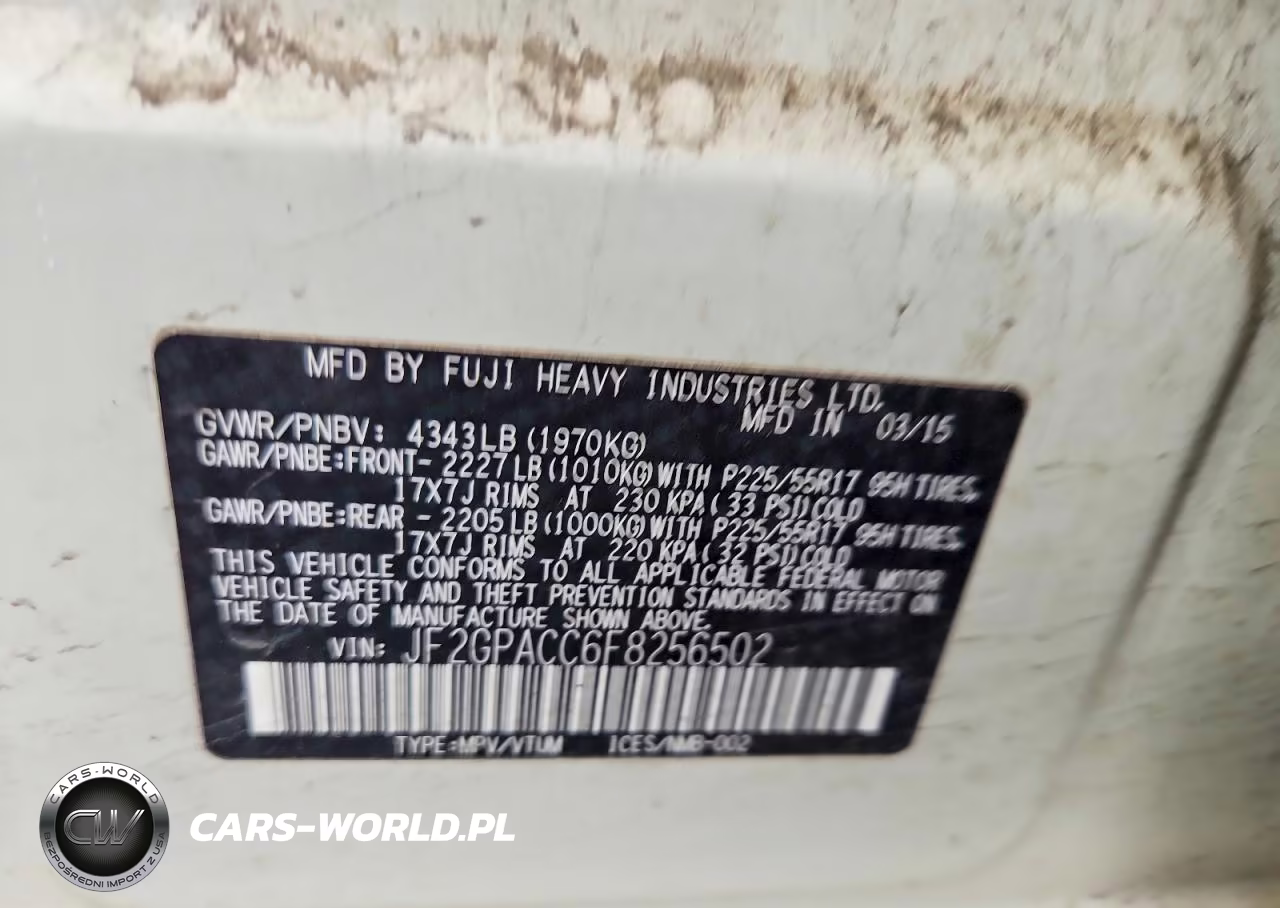 2015 Subaru Xv Crosstrek 2.0 Premium VIN:JF2GPACC6F8256502 - 13