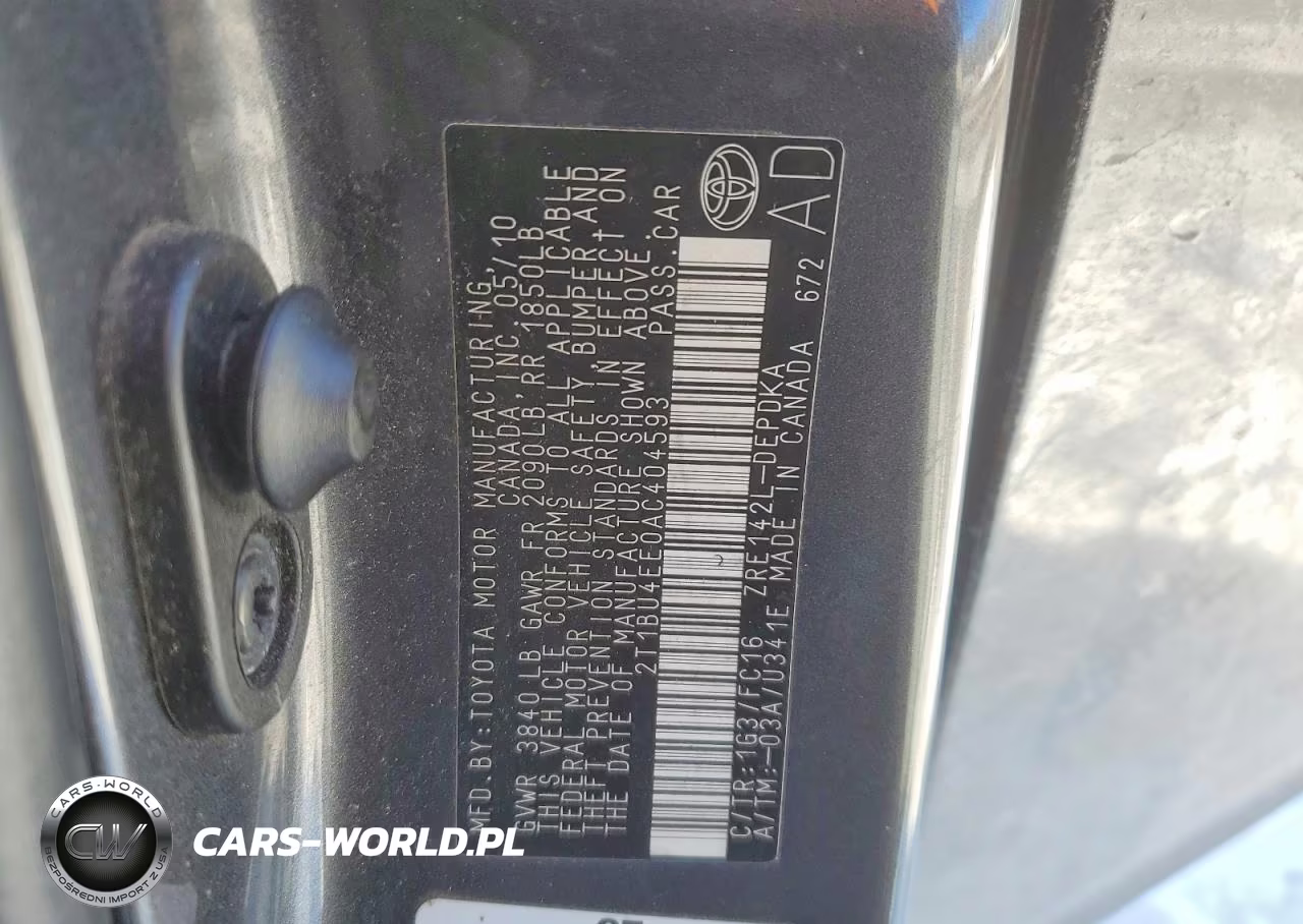 2010 Toyota Corolla Base VIN:2T1BU4EE0AC404593 - 12