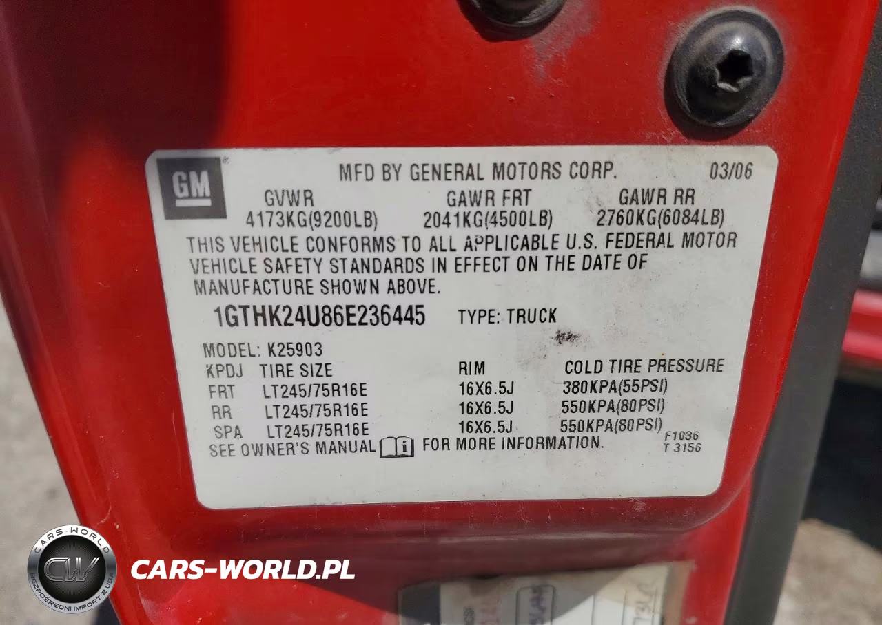 2006 GMC Sierra K2500 Heavy Duty VIN:1GTHK24U86E236445 - 13