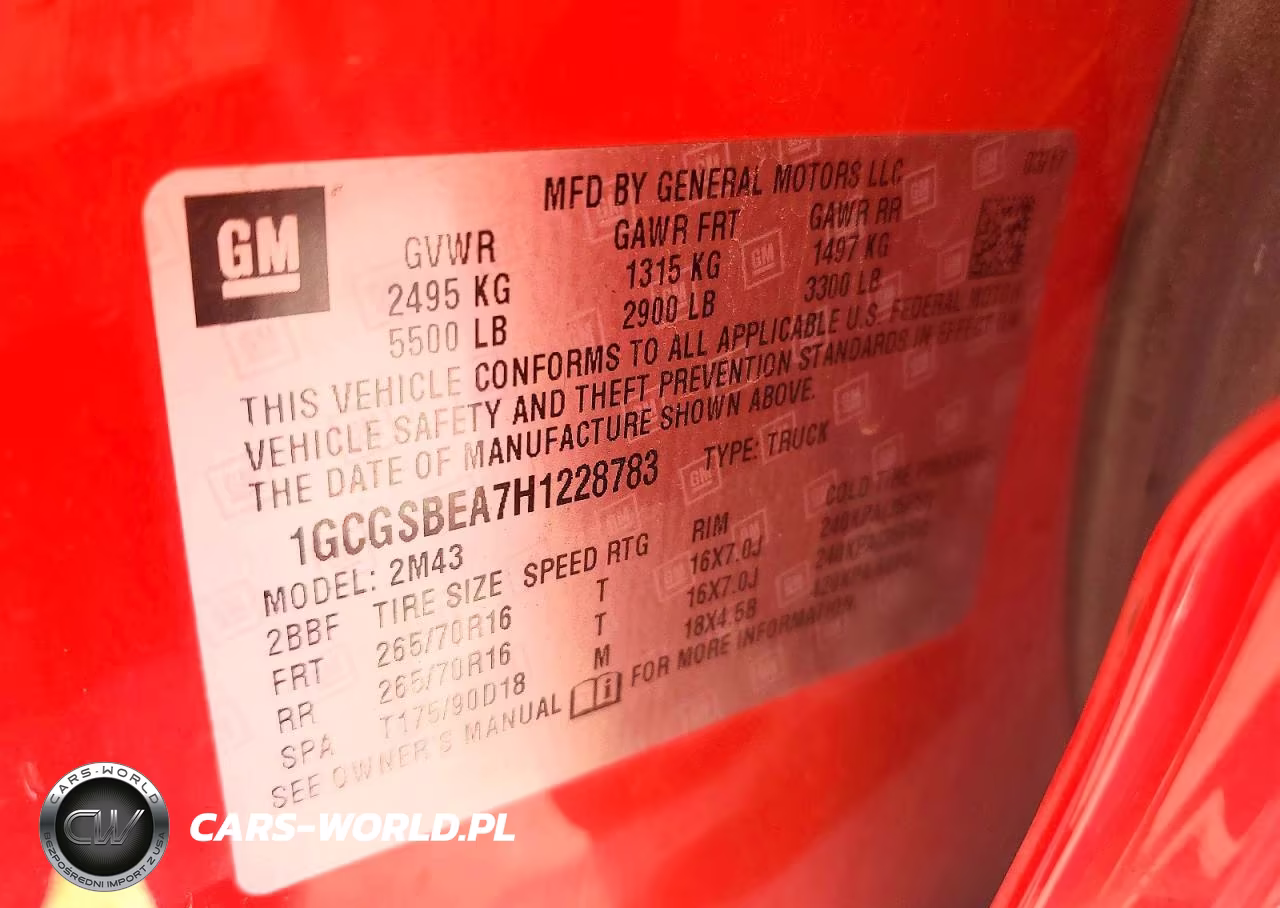 2017 Chevrolet Colorado VIN:1GCGSBEA7H1228783 - 12