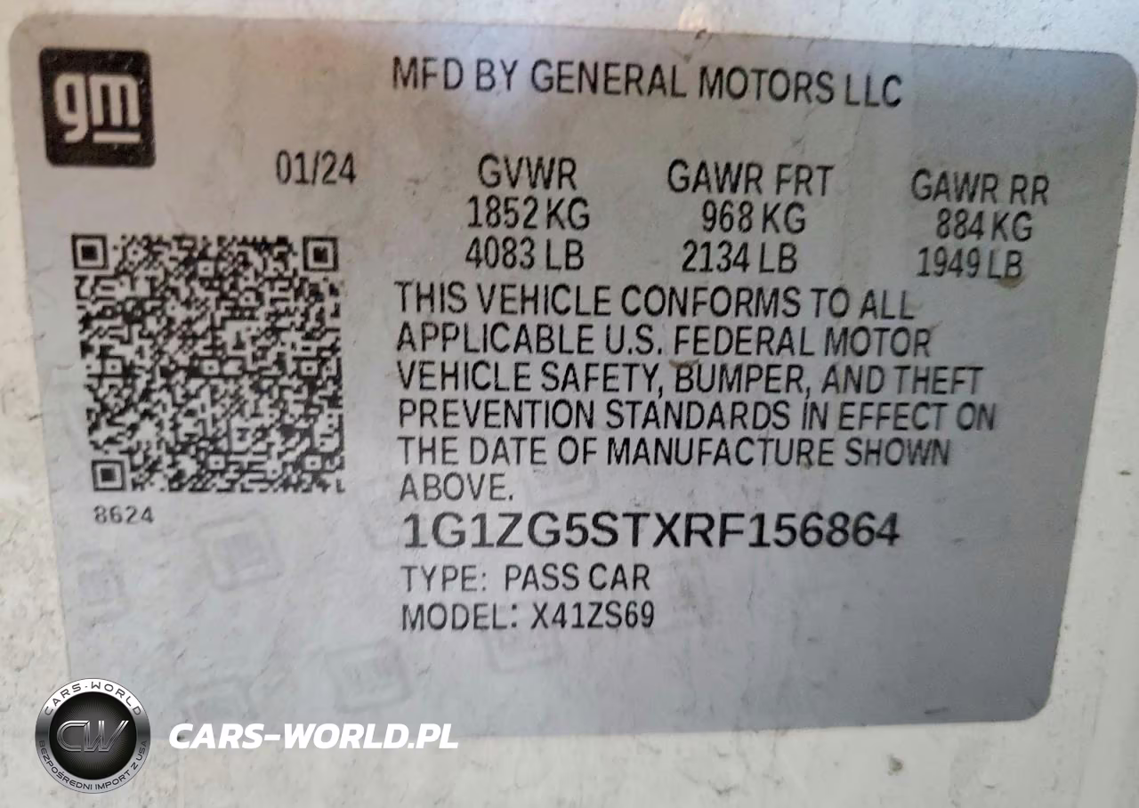 2024 Chevrolet Malibu Rs VIN:1G1ZG5STXRF156864 - 12