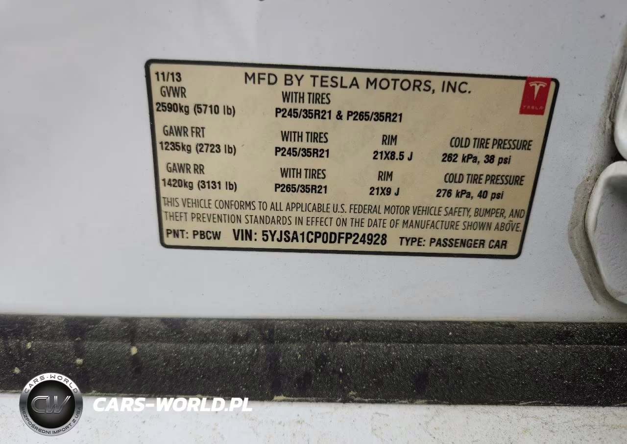 2013 Tesla Model S VIN:5YJSA1CP0DFP24928 - 12