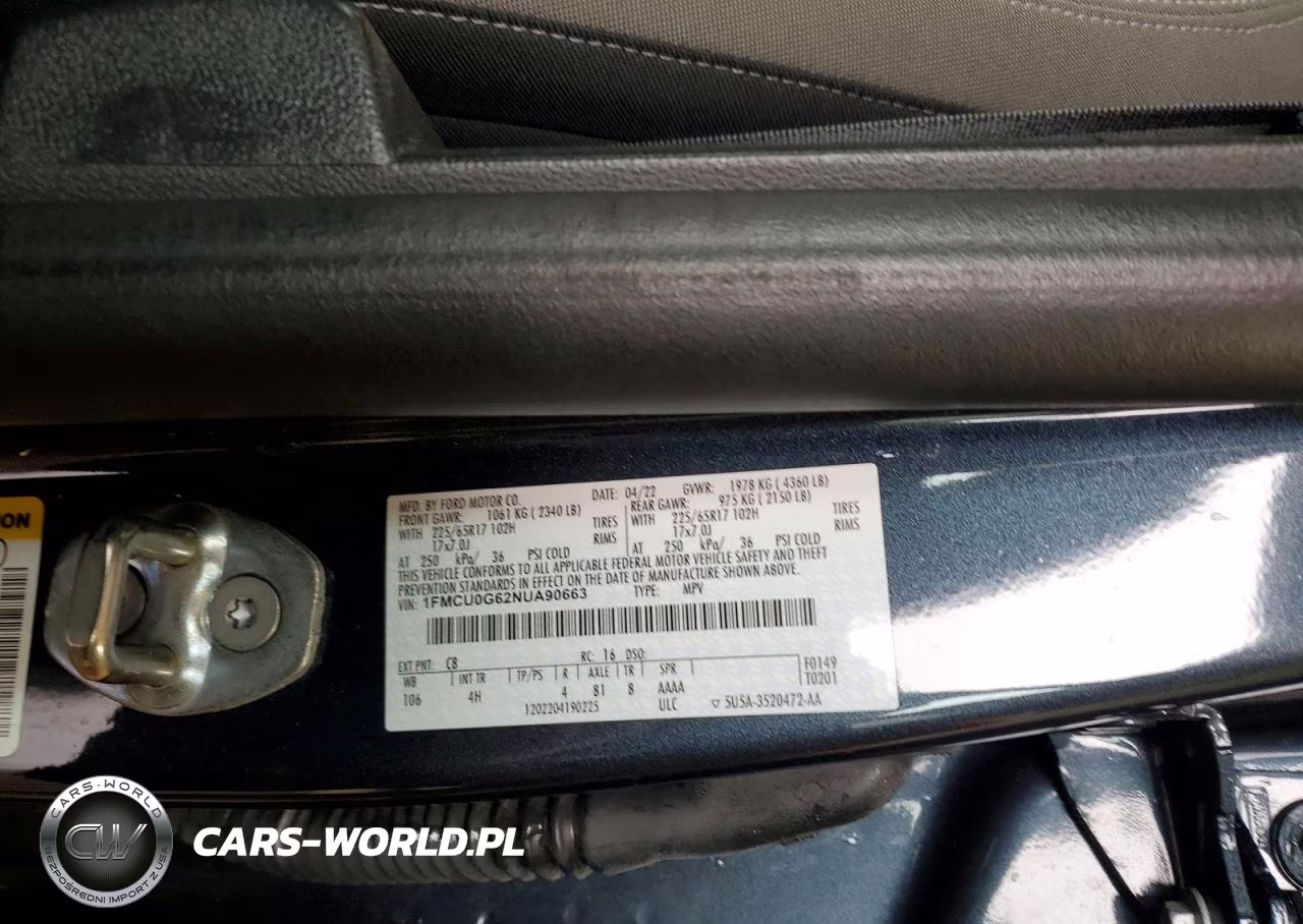 2022 Ford Escape Se VIN:1FMCU0G62NUA90663 - 13