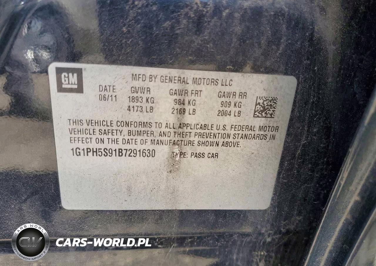 2011 Chevrolet Cruze Ltz VIN:1G1PH5S91B7291630 - 12