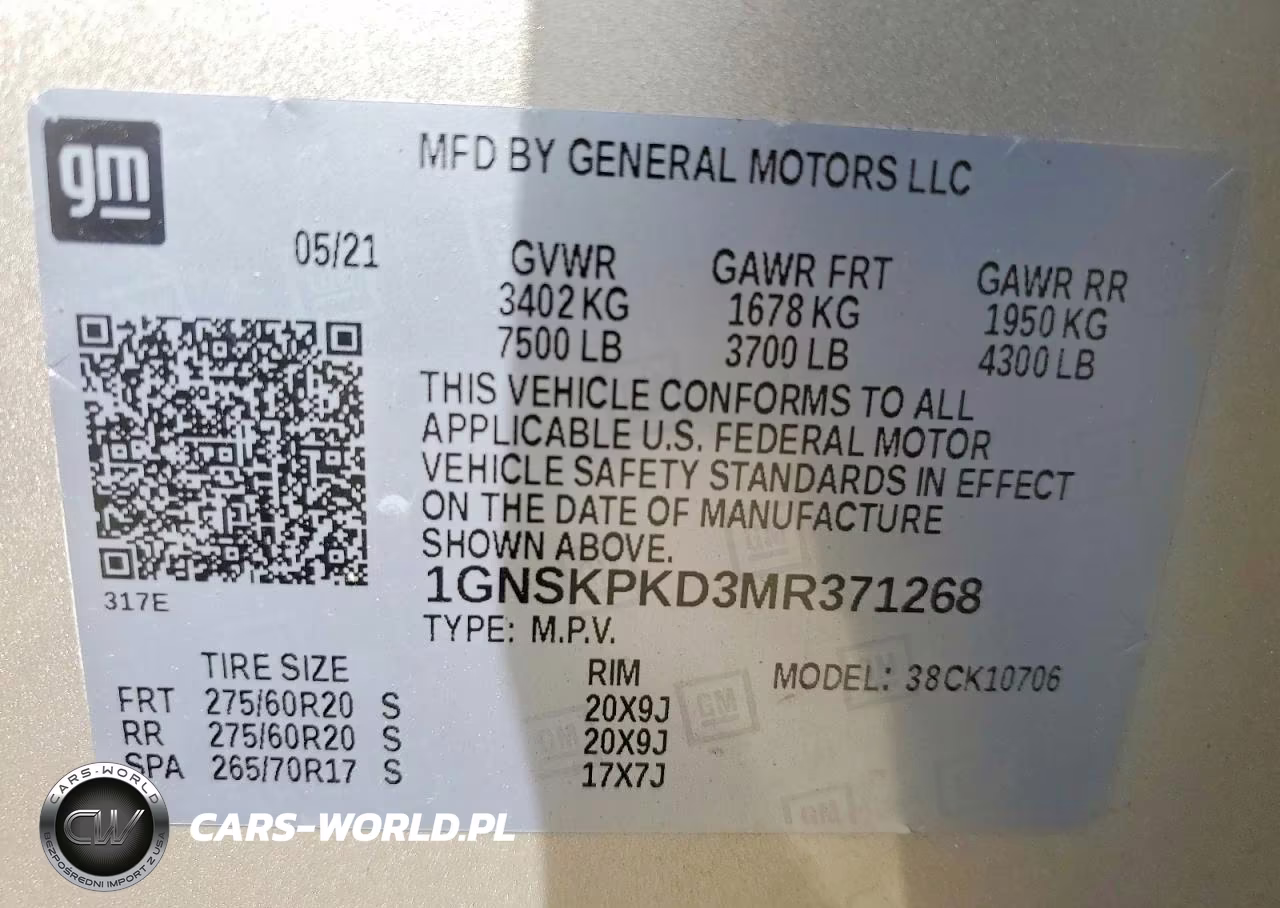 2021 Chevrolet Tahoe K1500 Z71 VIN:1GNSKPKD3MR371268 - 13