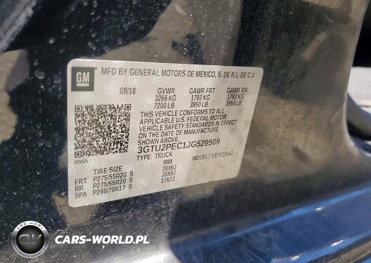2018 GMC Sierra K1500 Denali VIN:3GTU2PEC1JG529509 - 12