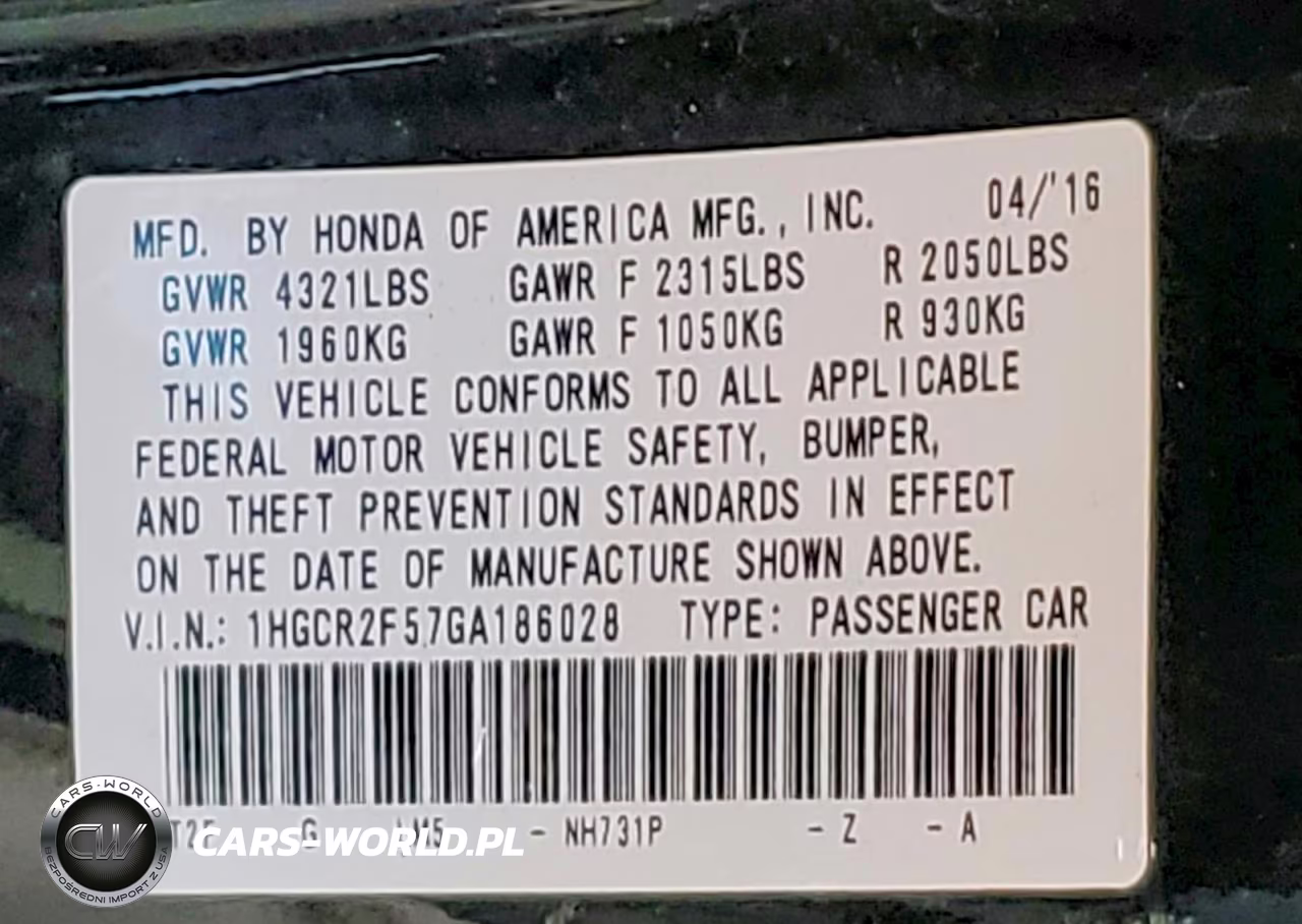 2016 Honda Accord Sport VIN:1HGCR2F57GA186028 - 13