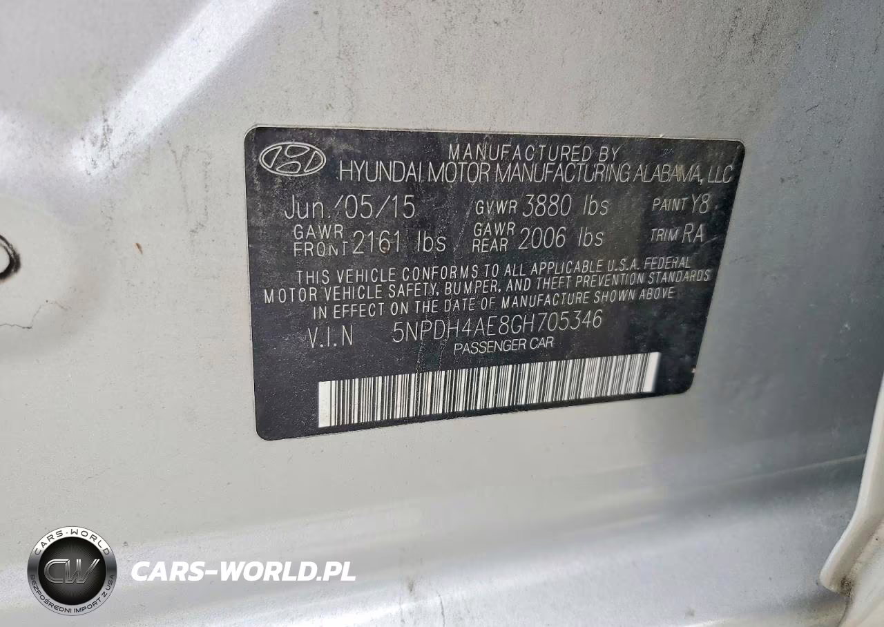 2016 Hyundai Elantra Se VIN:5NPDH4AE8GH705346 - 12