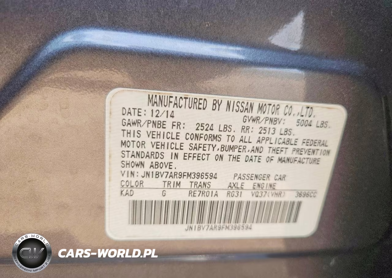 2015 Infi Q50 VIN:JN1BV7AR9FM396594 - 12