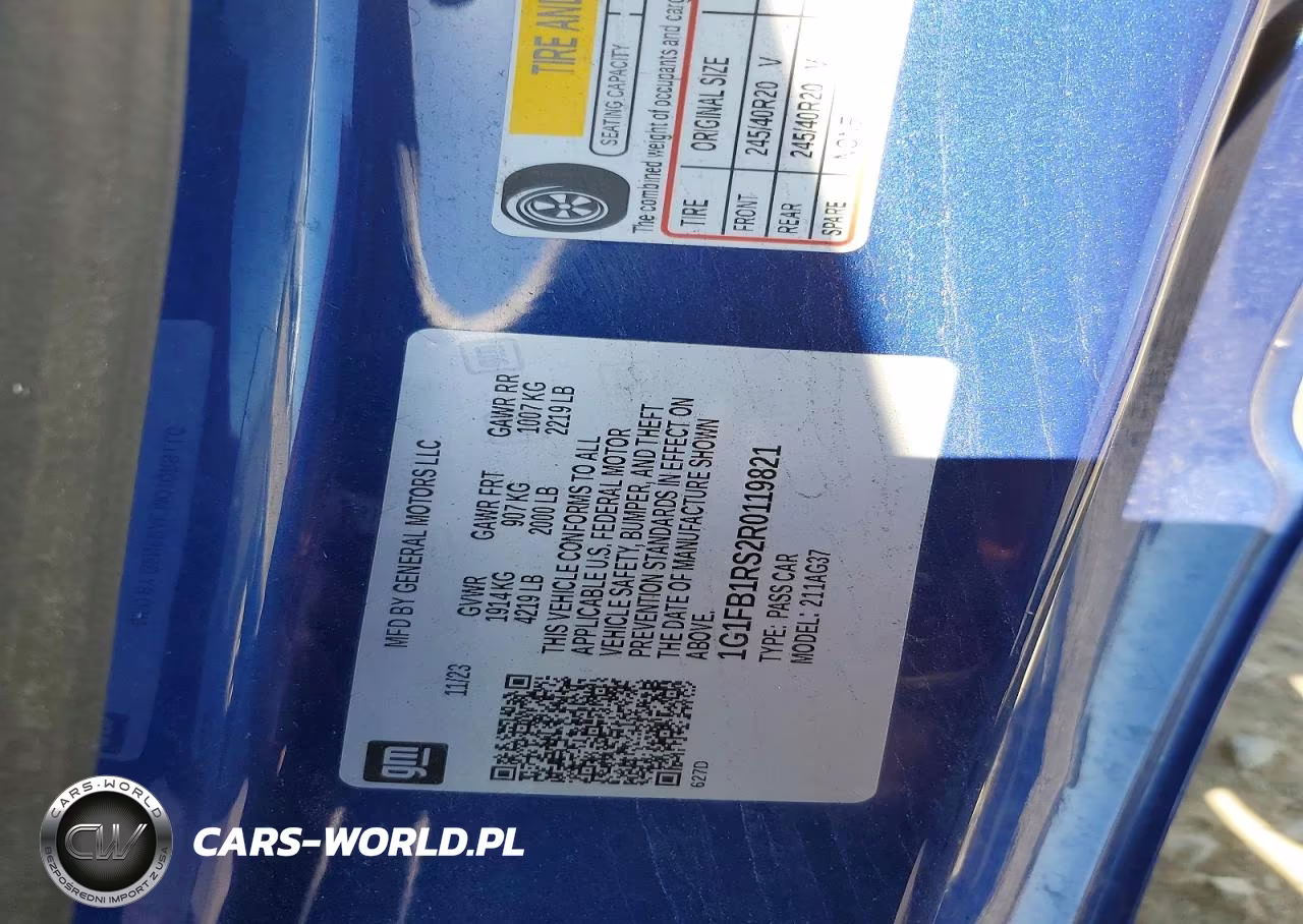 2024 Chevrolet Camaro Ls VIN:1G1FB1RS2R0119821 - 12