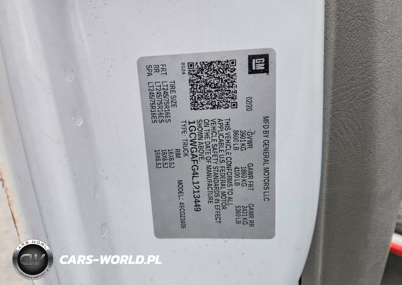 2020 Chevrolet Express VIN:1GCWGAFG4L1213449 - 13