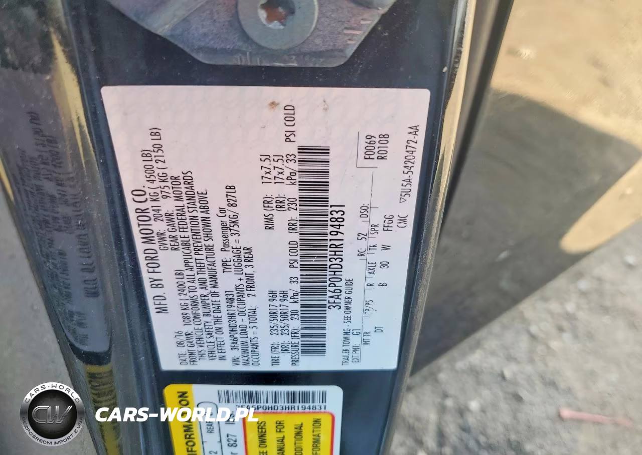 2017 Ford Fusion Se VIN:3FA6P0HD3HR194831 - 12