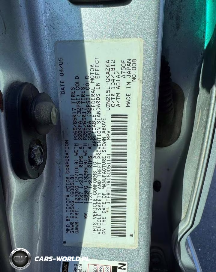 2005 Toyota 4Runner Limited VIN:JTEBT17R050051141 - 11