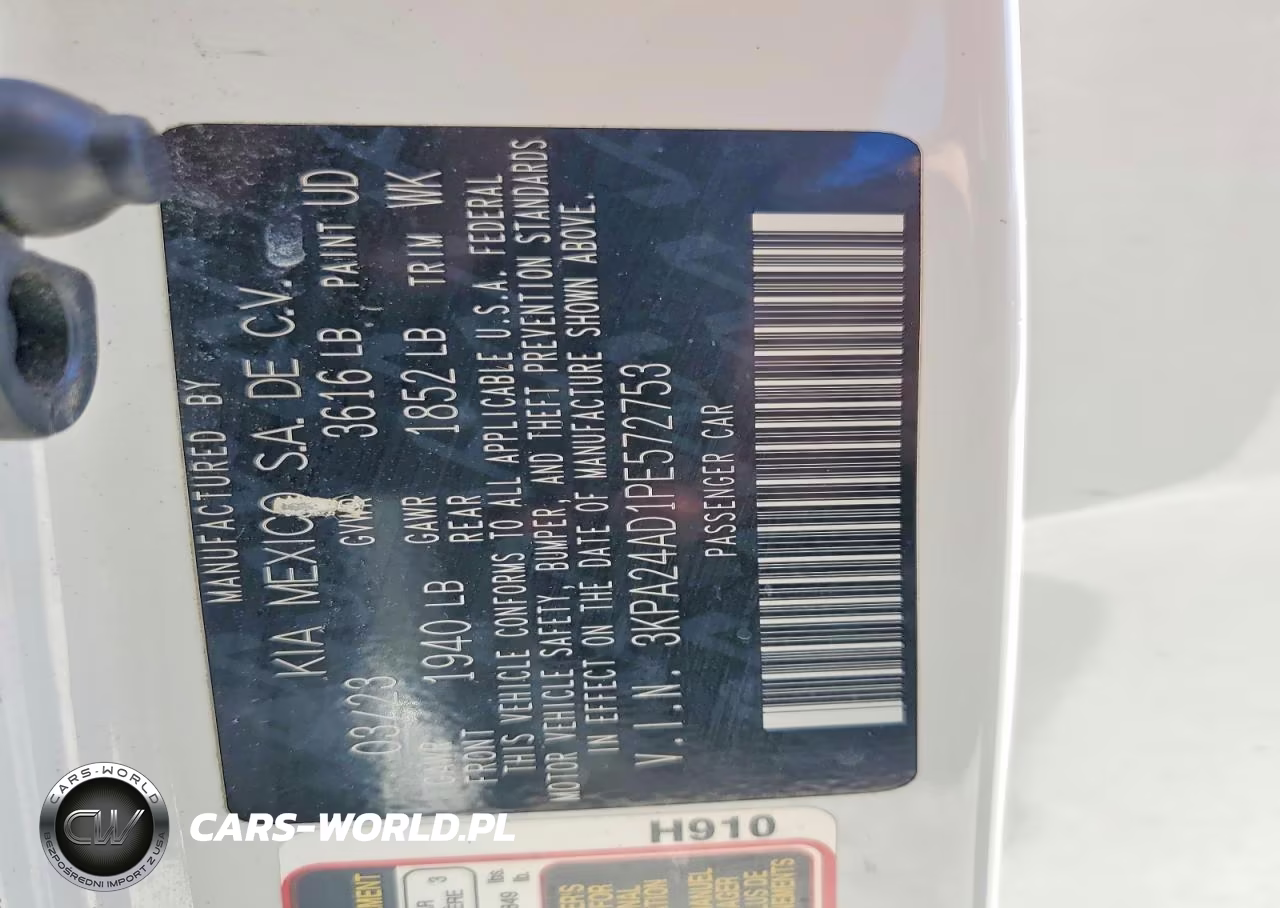 2023 Kia Rio S VIN:3KPA24AD1PE572753 - 12