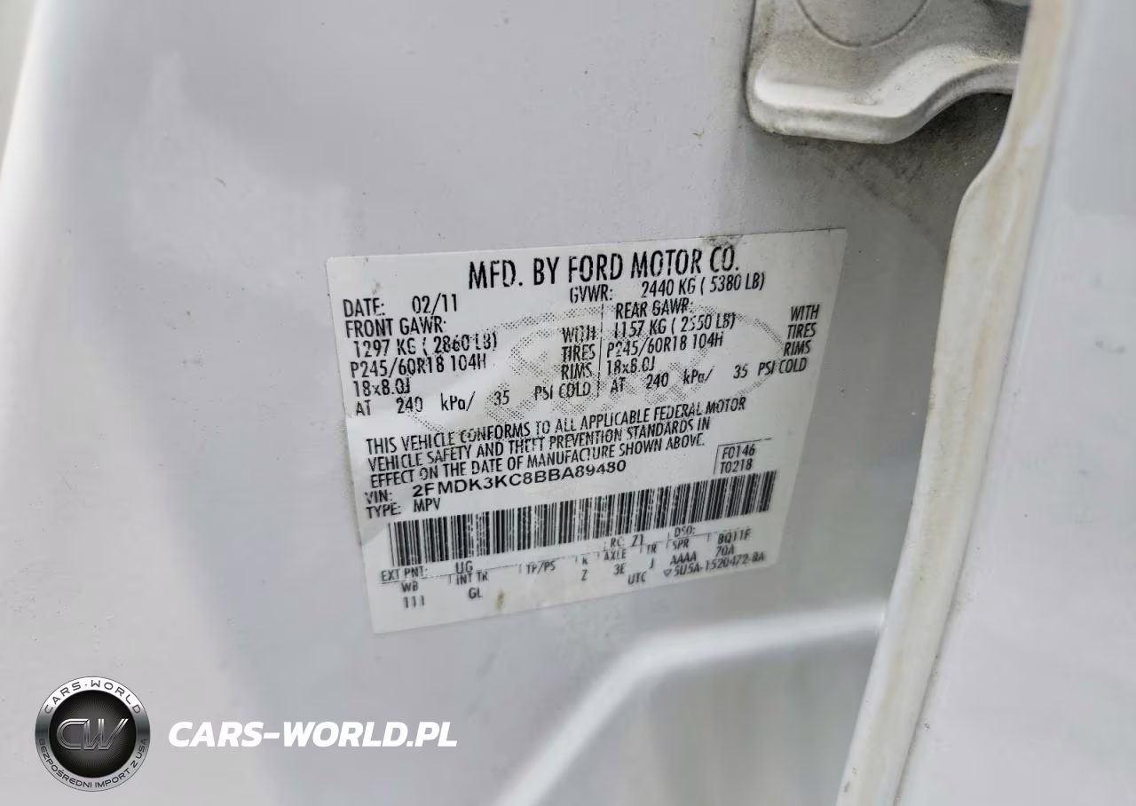 2011 Ford Edge Limited VIN:2FMDK3KC8BBA89480 - 13