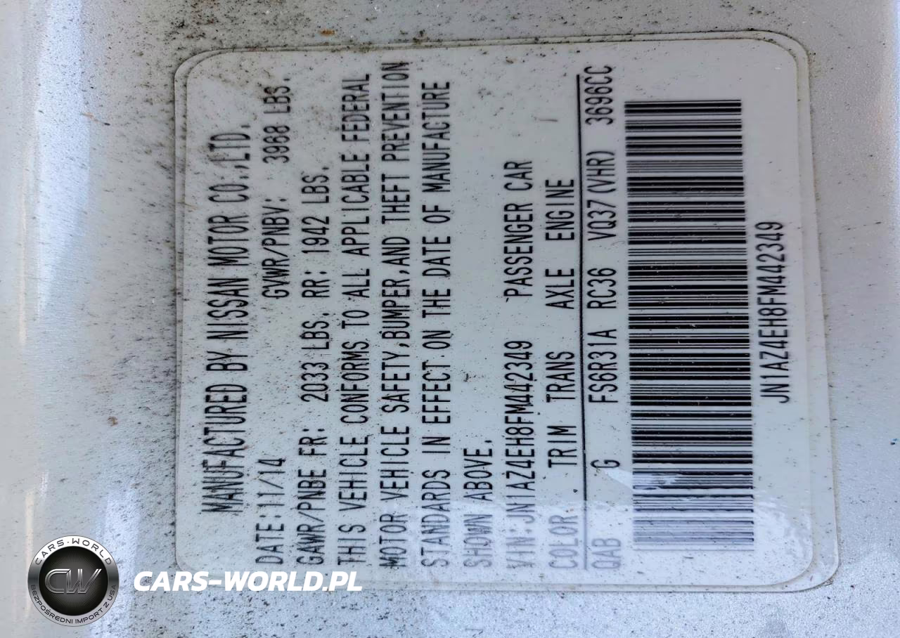 2015 Nissan 370Z Sport VIN:JN1AZ4EH8FM442349 - 13