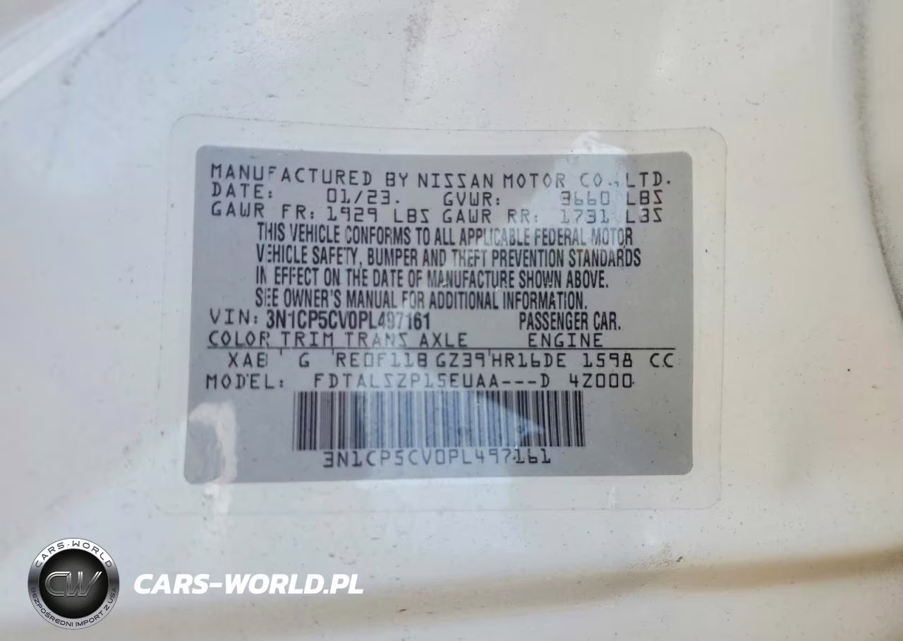 2023 Nissan Kicks Sv VIN:3N1CP5CV0PL497161 - 13