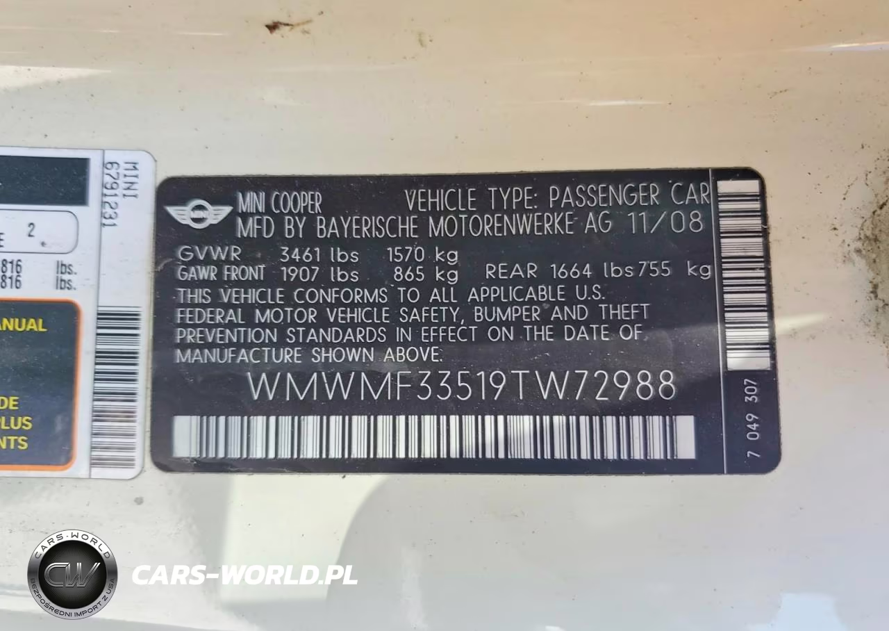 2009 Mini Cooper VIN:WMWMF33519TW72988 - 13