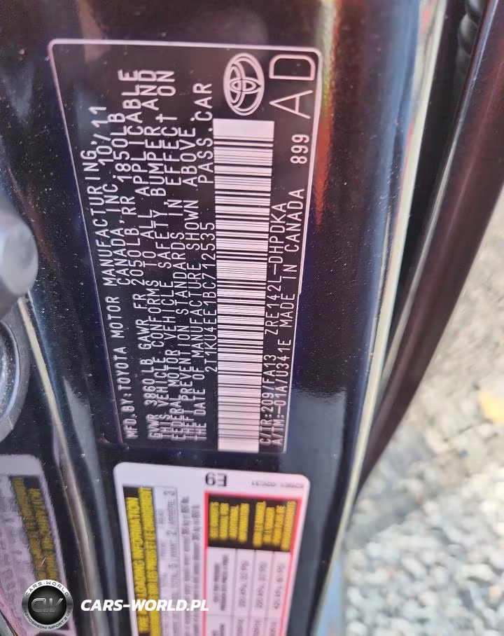 2011 Toyota Matrix Base VIN:2T1KU4EE1BC712535 - 12