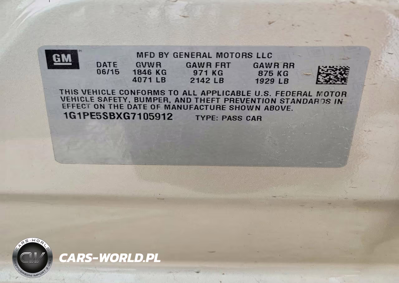 2016 Chevrolet Cruze Limited Lt VIN:1G1PE5SBXG7105912 - 12