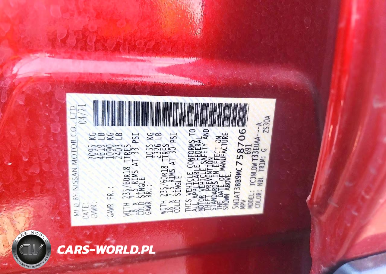 2021 Nissan Rogue Sv VIN:5N1AT3BB9MC758706 - 14