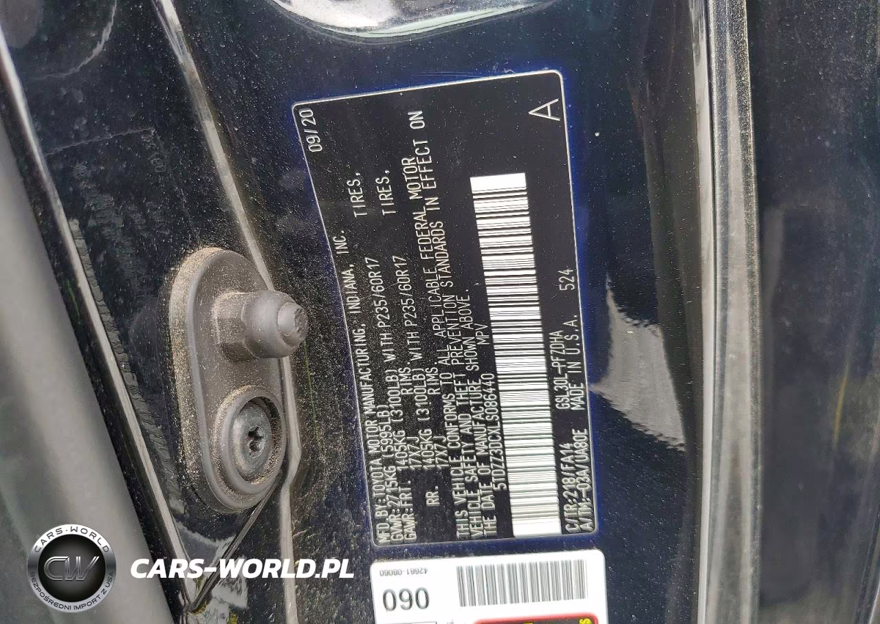 2020 Toyota Sienna L VIN:5TDZZ3DCXLS086440 - 13