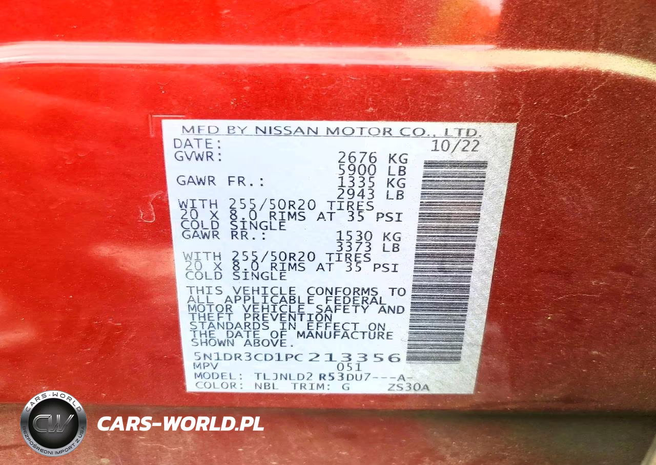 2023 Nissan Pathfinder Sl VIN:5N1DR3CD1PC213356 - 13