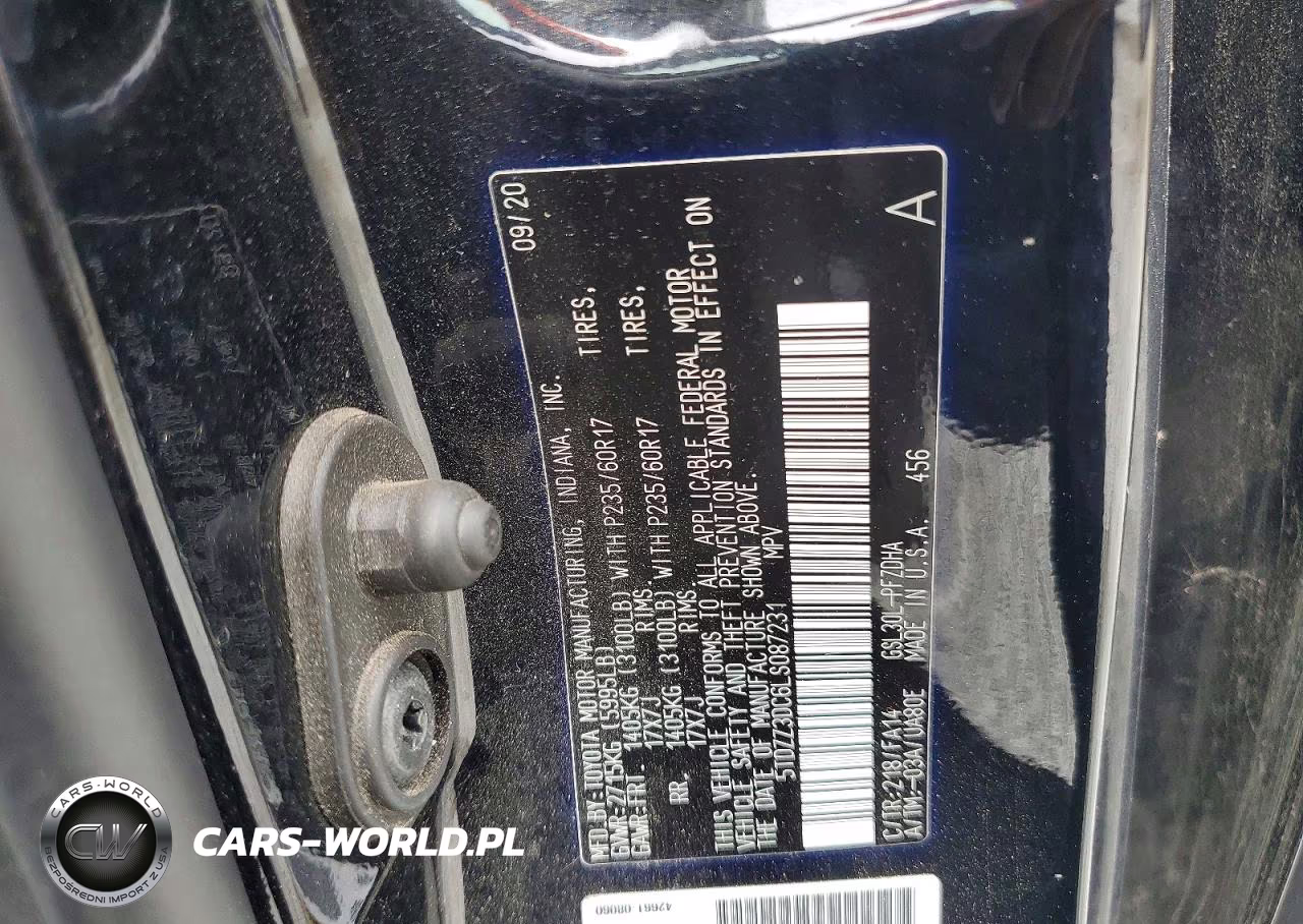 2020 Toyota Sienna L VIN:5TDZZ3DC6LS087231 - 13