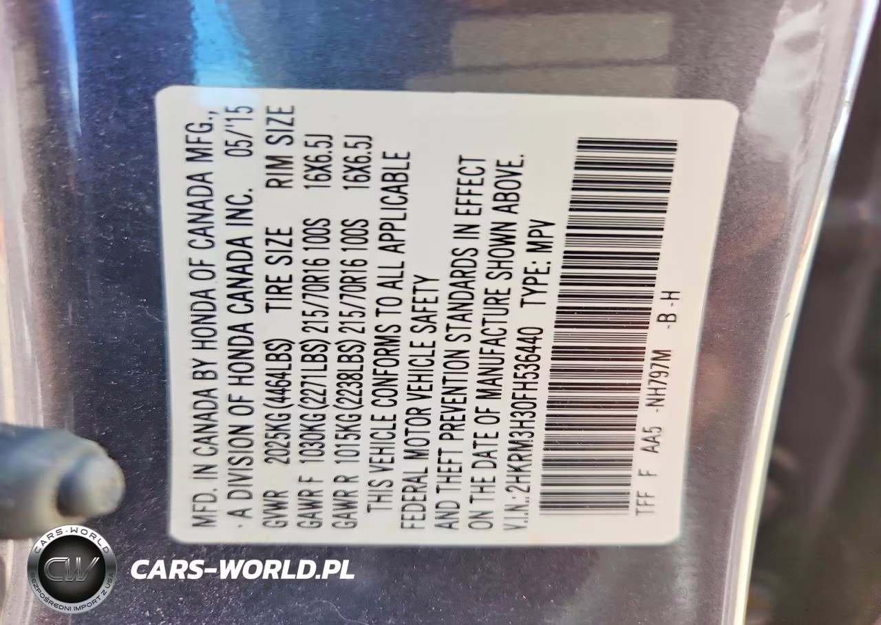 2015 Honda Cr-V Lx VIN:2HKRM3H30FH536440 - 13