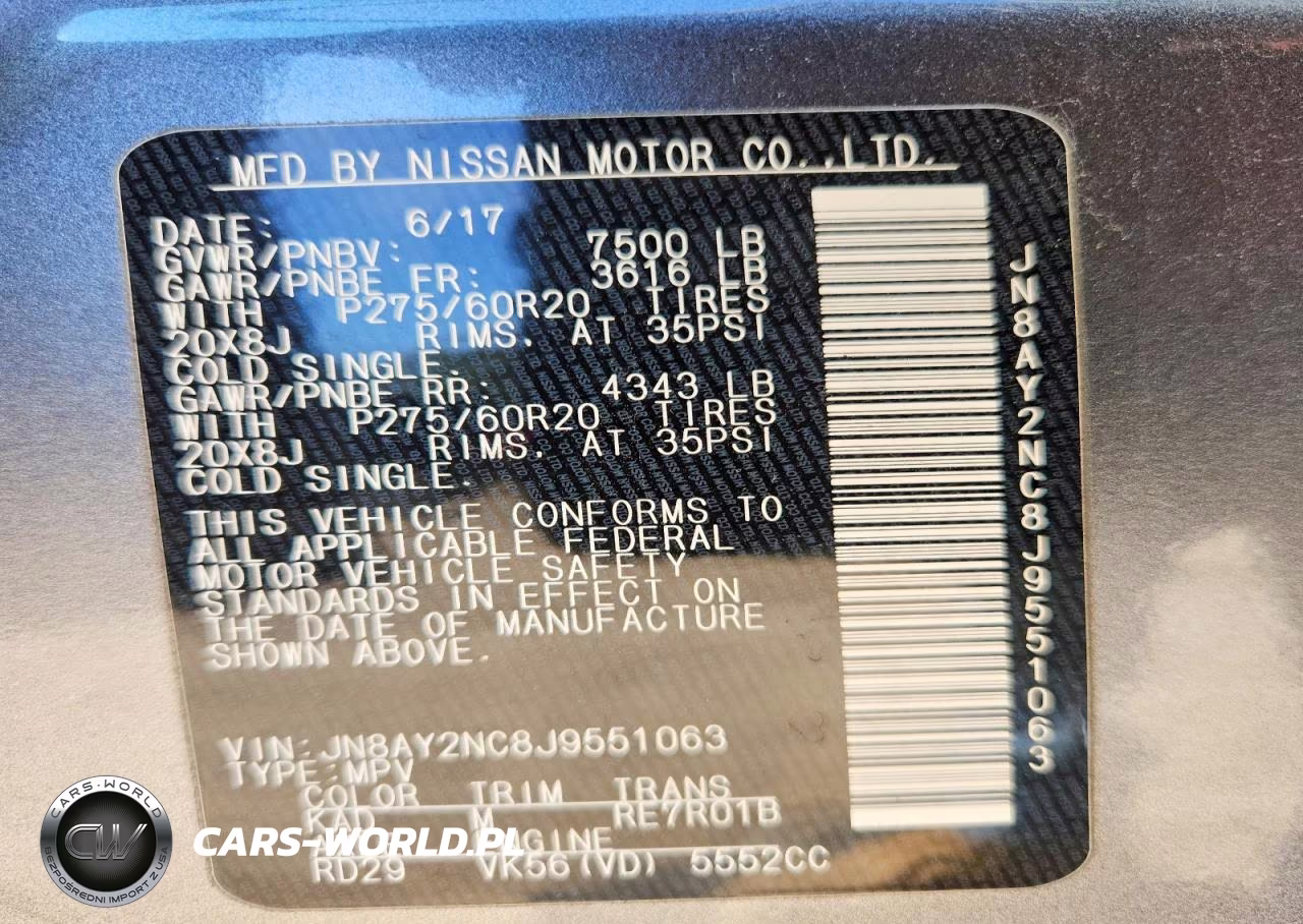 2018 Nissan Armada Sl VIN:JN8AY2NC8J9551063 - 13