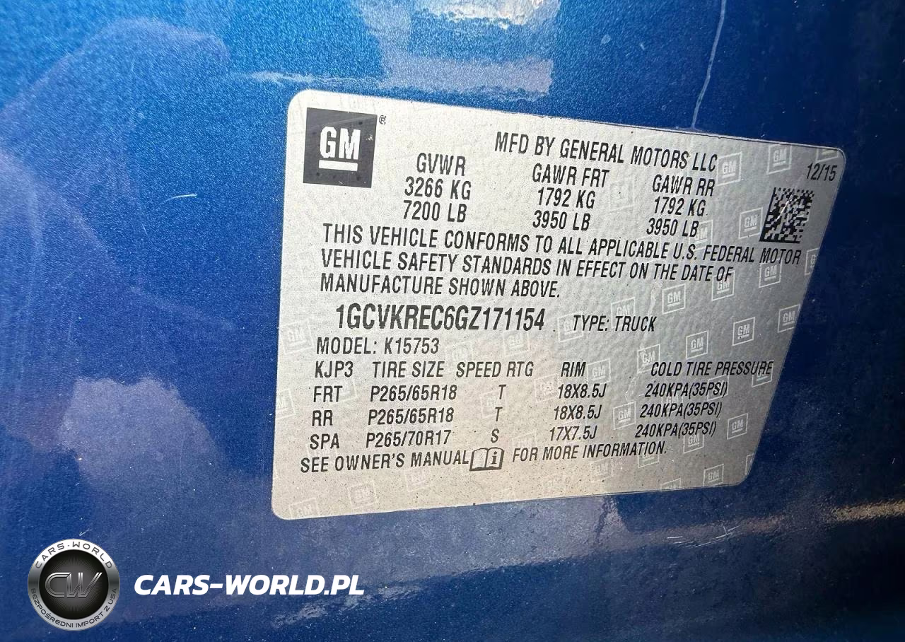 2016 Chevrolet Silverado K1500 Lt VIN:1GCVKREC6GZ171154 - 10