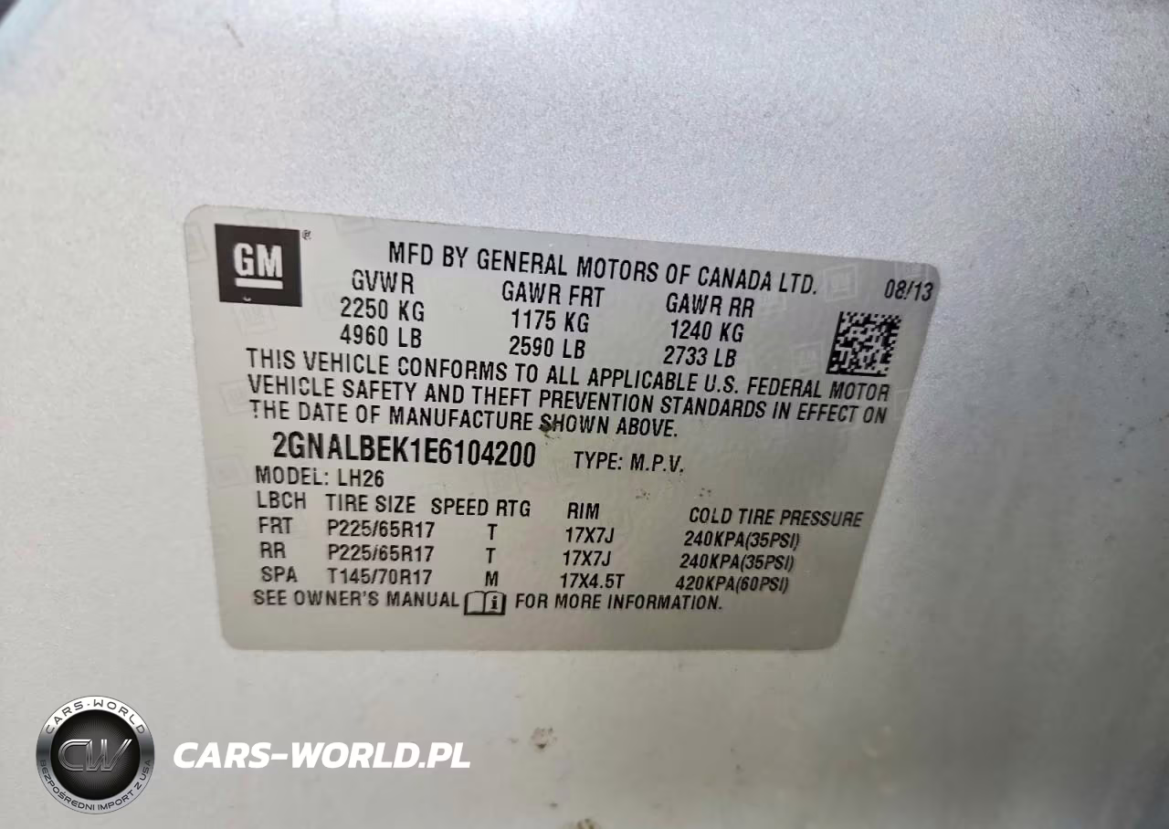 2014 Chevrolet Equinox Lt VIN:2GNALBEK1E6104200 - 13